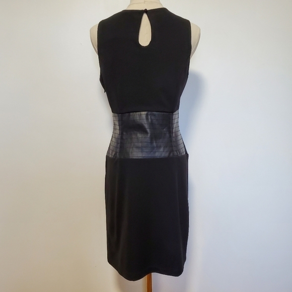 Rudsak black sleeveless dress with vegan leather waist - Picture 3 of 7